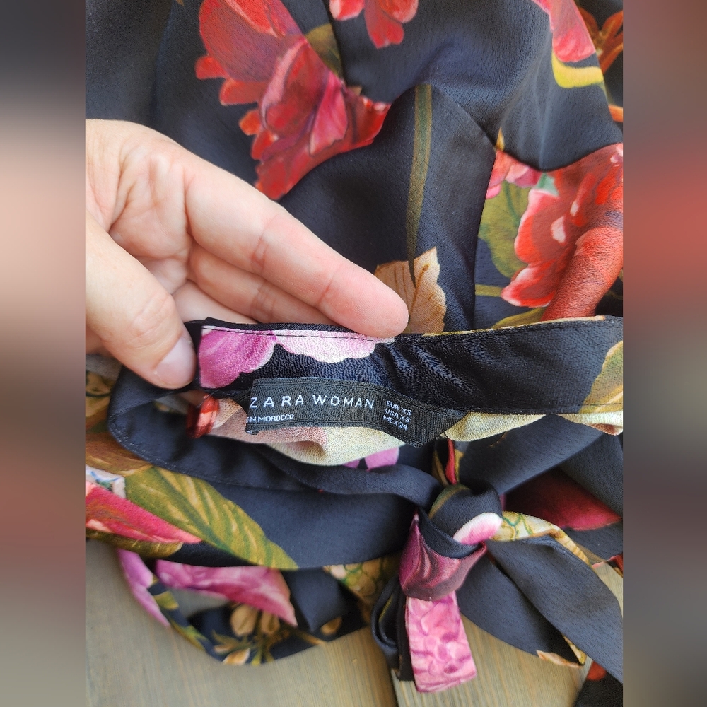 Zara Floral Print Women's Dress Sz Xs - Picture 11 of 12